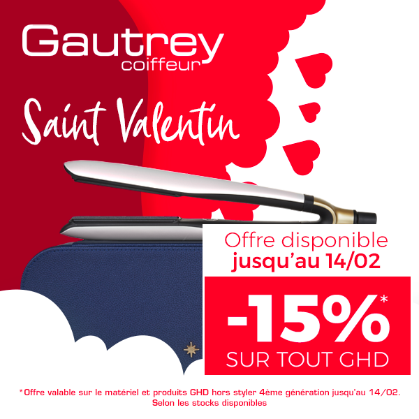 Offre Saint Valentin : -15% sur tout GHD