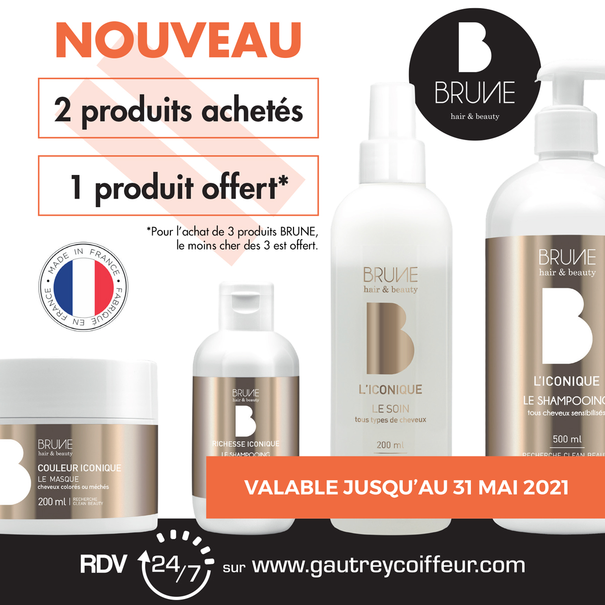 Offre BRUNE chez Gautrey, 2 achetés = 1 offert !
