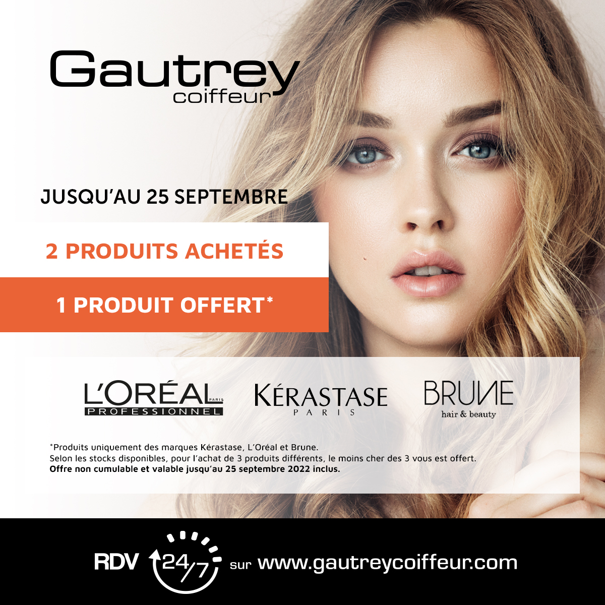 Jusqu&rsquo;au 25/09 : 2 produits achetés = 1 offert