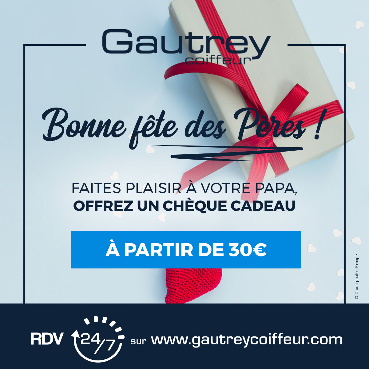 Un chèque cadeau pour la fête des pères