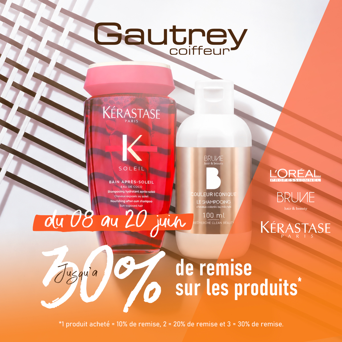 Jusqu’à -30 % de remise sur vos soins capillaires professionnels