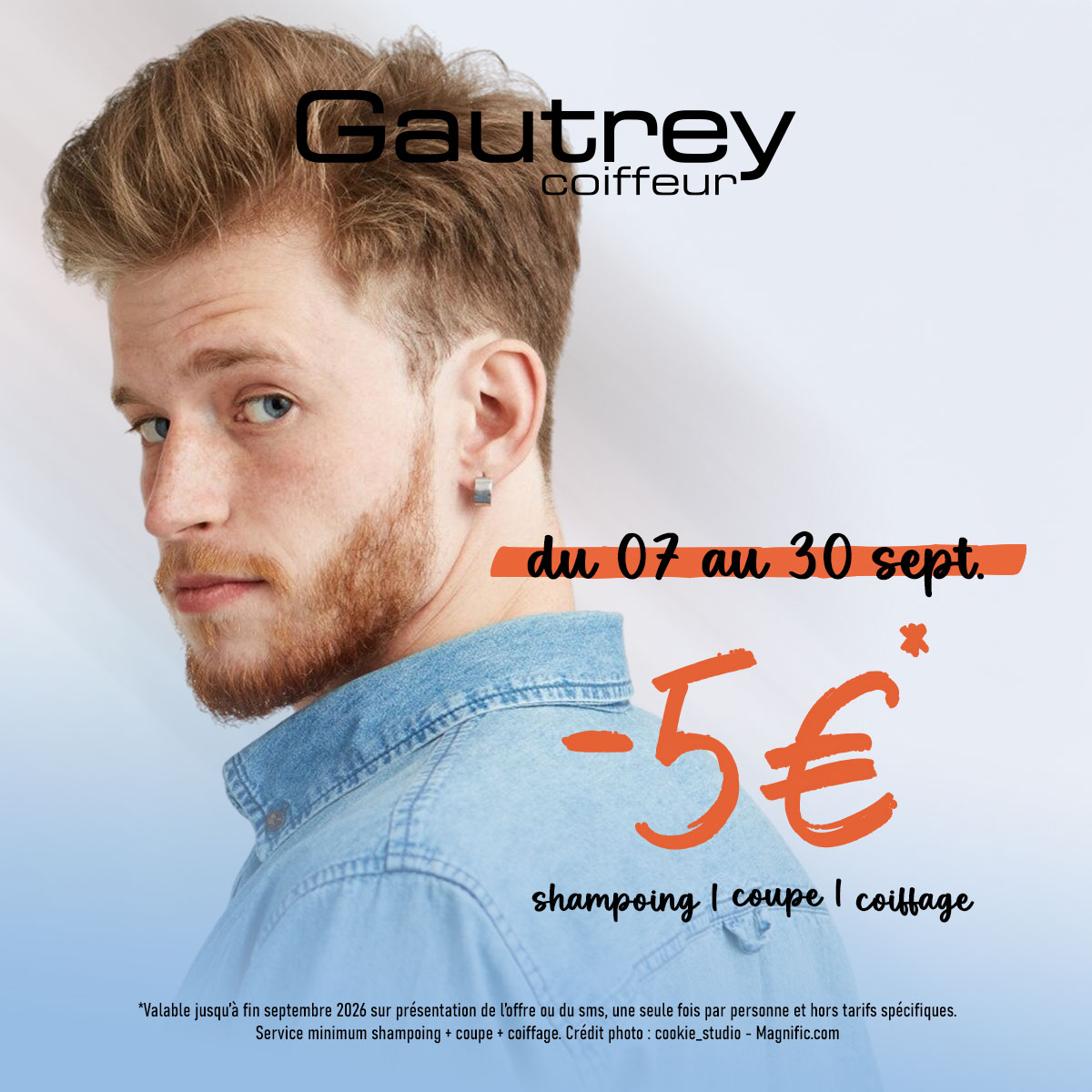 Jusqu'à 8€ de remise sur votre formule Shampoing, Coupe & Coiffage !